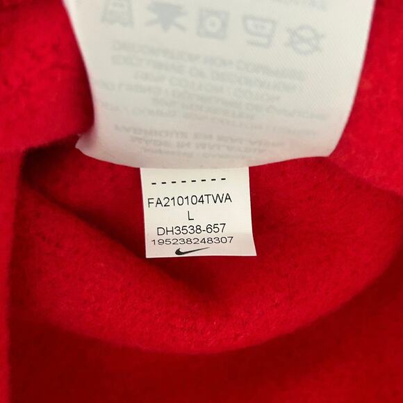 University of Georgia Bulldogs Nike Colorblock Pullover Hoodie Red - Picture 12 of 12